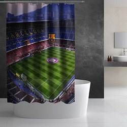 Шторка для душа FC BARCELONA, цвет: 3D-принт — фото 2