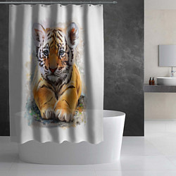 Шторка для душа Tiger Art, цвет: 3D-принт — фото 2