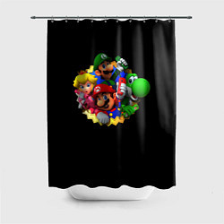 Шторка для душа Марио, цвет: 3D-принт