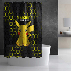 Шторка для душа Pikachu Pika Pika, цвет: 3D-принт — фото 2