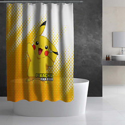 Шторка для душа Pikachu Pika Pika, цвет: 3D-принт — фото 2