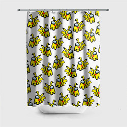 Шторка для ванной Among us Pikachu