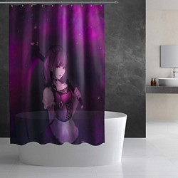 Шторка для душа Anime girl demon, цвет: 3D-принт — фото 2