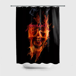 Шторка для душа Metallica Flame, цвет: 3D-принт