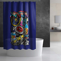 Шторка для душа Gas Garage, цвет: 3D-принт — фото 2
