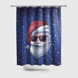 Шторка для душа САНТА ХИПСТЕР SANTA HIPSTER, цвет: 3D-принт