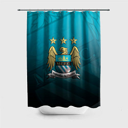 Шторка для душа Manchester City Teal Themme, цвет: 3D-принт