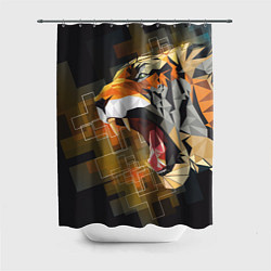 Шторка для душа Тигр в гневе, цвет: 3D-принт