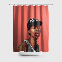 Шторка для душа Wiz Khalifa Art, цвет: 3D-принт