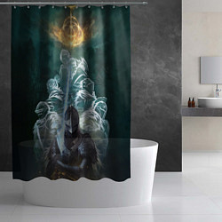 Шторка для душа Elden Ring рыцарь и предшественники серии Souls El, цвет: 3D-принт — фото 2