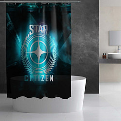 Шторка для душа Star Citizen spaceship, цвет: 3D-принт — фото 2