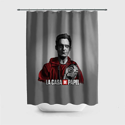 Шторка для душа LA CASA DE PAPEL - БУМАЖНЫЙ ДОМ СЕРИАЛ, цвет: 3D-принт