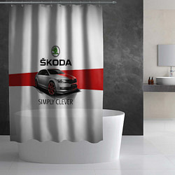 Шторка для душа Skoda Rapid Sport, цвет: 3D-принт — фото 2