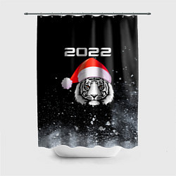 Шторка для душа Новогодний тигр 2022, цвет: 3D-принт