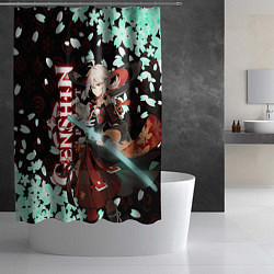 Шторка для душа КАДЗУХА ГЕНШИН ИМПАКТ САКУРА, цвет: 3D-принт — фото 2