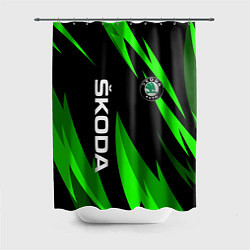 Шторка для душа SKODA Логотип Узор, цвет: 3D-принт