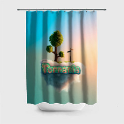 Шторка для душа Облако в Террарии, цвет: 3D-принт