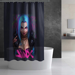 Шторка для душа League Of Legends ARCANE JINX, цвет: 3D-принт — фото 2