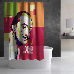 Шторка для душа Salvador Dali - i am just not normal, цвет: 3D-принт — фото 2