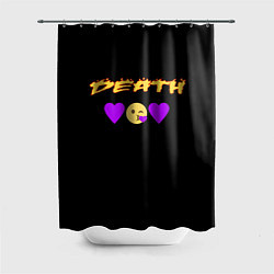Шторка для ванной Смерть сердечки