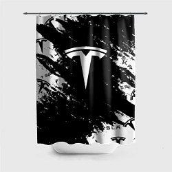 Шторка для душа Tesla logo texture, цвет: 3D-принт