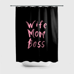 Шторка для ванной Wife Mom Boss