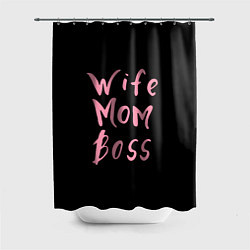 Шторка для душа Wife Mom Boss, цвет: 3D-принт