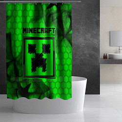 Шторка для душа MINECRAFT - Зеленый Крипер, цвет: 3D-принт — фото 2