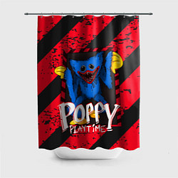 Шторка для душа Poppy Playtime RED WARNING, цвет: 3D-принт