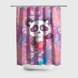 Шторка для душа Милая панда детский, цвет: 3D-принт