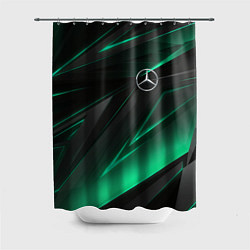 Шторка для душа MERCEDES-BENZ AMG NEON STRIPES PETRONAS, цвет: 3D-принт