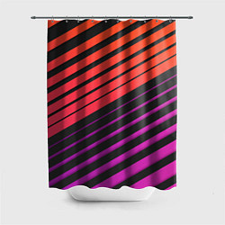 Шторка для душа Линии градиентGradient Polygon Lines, цвет: 3D-принт