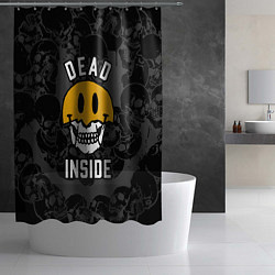 Шторка для душа Dead inside - мертвый внутри, цвет: 3D-принт — фото 2