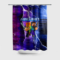 Шторка для душа Minecraft Neon, цвет: 3D-принт