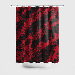 Шторка для душа КРАСНАЯ ГРЯЗЬ RED GRUNGE, цвет: 3D-принт