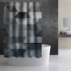 Шторка для душа Never give up - Никогда не сдавайся, цвет: 3D-принт — фото 2