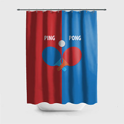 Шторка для душа PING PONG теннис, цвет: 3D-принт