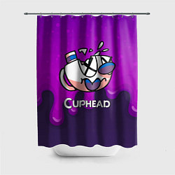 Шторка для душа Cuphead Разбитая чашечка, цвет: 3D-принт