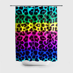 Шторка для ванной Leopard Pattern Neon