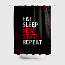 Шторка для ванной Eat Sleep New State Repeat - Потертости