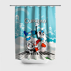 Шторка для ванной Cuphead 2 чашечки