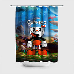 Шторка для ванной Cuphead Красная чашечка