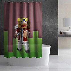 Шторка для душа Minecraft Hero Video game, цвет: 3D-принт — фото 2