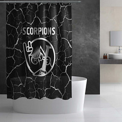 Шторка для душа Scorpions КОТ Трещины, цвет: 3D-принт — фото 2