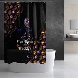 Шторка для душа Five Nights at Freddys Луна паттерн, цвет: 3D-принт — фото 2