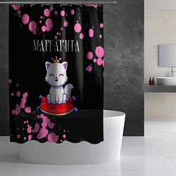 Шторка для душа Маргарита КОШКА Брызги, цвет: 3D-принт — фото 2