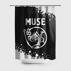 Шторка для душа Muse КОТ Брызги, цвет: 3D-принт