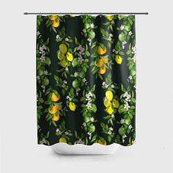 Шторка для душа Апельсины, Лаймы и Лимоны, цвет: 3D-принт