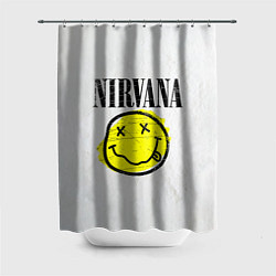 Шторка для ванной Nirvana логотип гранж