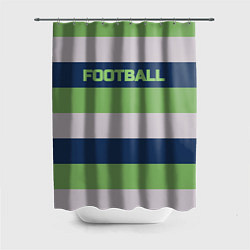 Шторка для ванной Цветные полосы текст футбол Text football colored